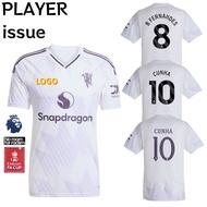 Man U Player Issues 25/26 Men's Away Short Sleeves Football Jersey T-shirt with #10 CUNHA