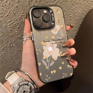Personalized Small Floral Pattern Phone Case Compatible for IPhone 11 12 13 14 15 Pro Max X XR XS MAX 7/8 Plus Se2020 Luxury Hard Shockproof Case