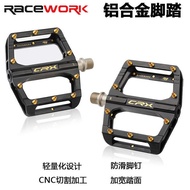 R RACEWORK Mountain Bike Pedal Aluminum Alloy Bearing Pedal Road Folding Bike Ultra Light Pedal
