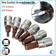 AMBER 1Pcs Hex Socket Screwdriver Bit, Spanner Driver Bit Manual Tool Parts Square Drive Socket, H3 