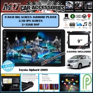 (2RAM 32GB DSP IPS SCREEN)Toyota Alphard 2008 9" Inch Android 9 GPS OEM Plug & Play 2 DIN/Double Din
