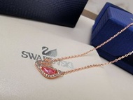 Swarovski 施華洛世奇粉鋯石天鵝項鍊 順豐包郵 全套原裝配件