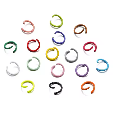100Pcs 1.2x10mm Colorful Open Jump Rings Split Jump Ring Connector For Jewelry Making DIY Bracelet N