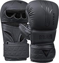 Mytra Fusion MMA Gloves 7 oz Grappling Gloves Open Palm MMA Training Gloves Punching Sparring Gloves