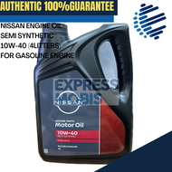 100% ORIGINAL NISSAN ENGINE OIL SEMI SYNTHETIC 10W-40 ACEA A3/B4 ( 4LITERS ) FOR GASOLINE ENGINE