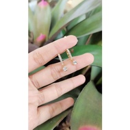 6k Gold Crystal Earrings