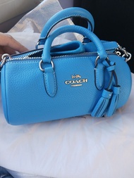 Coach 藍色圓筒手提包