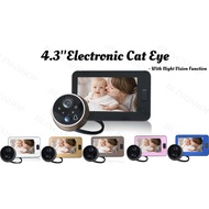 Hidden Electronic Cat Eye 4.3-inch Visible Electronic Cat Eye Large Screen High-definition Wide-angl