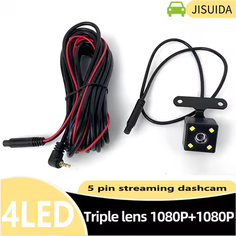 5Pin Car Mounted Car DVR 4LED Rear View Camera 170° Motor Vehicle Mirror Dash Cam DVR Rear View Came