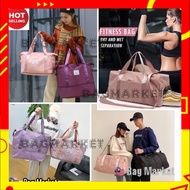 7-1🌟【Murah Sekali】Travel Duffle Bag Waterproof Dry & Wet Gym Bag Sport Bag with Shoe Compartment Wet