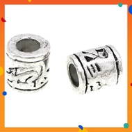 Beads,Tube Bead,7x6 mm,Antique Silver Plated, Zinc Alloy,Tube,Diy,L1-01711