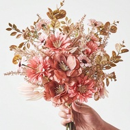 1 Bunch Artificial Flowers Faux Anemone Flowers With Daisy Eucalyptus Real Touch Anemone Bouquet For