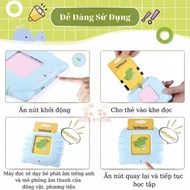 Máy đọc thẻ flashcard Tiếng Anh không sóng điện - Bộ thẻ học thông minh 112 từ vựng Tiếng Anh