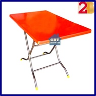 2B Brand Plastic Folding table 2ft x 3ft | Hawker Table | Rectangle (Marble white and Red only)