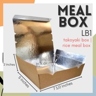 50pcs Lunch Box LB1 and 700c meal Box Foil Laminated 50pcs and 100pcs