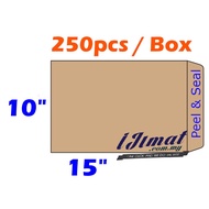 Brown Envelope 10″ X 15″ 10x15 10 x 15 254mm x 381mm 254mmx381mm Sampul Surat Coklat MANILA 250PCS/B