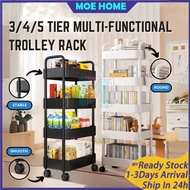 5Tier Trolley Rack Kitchen Storage Rack Troli Rak Dapur Kitchen Storage Rack Storage Movable rak buk
