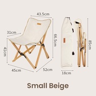 JDEX MOUNTAINHIKER Outdoor Camping Chair Glamping Solid Beech Wood Folding Butterfly Chair