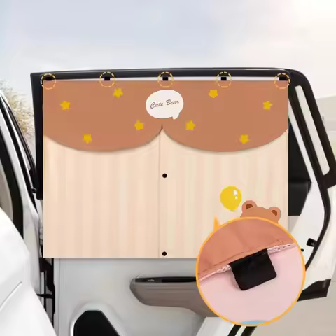 Cartoon Cute Car Side Window Sunshade Magnetic Windshield Awning Foldable Rear Side Car Window Cover