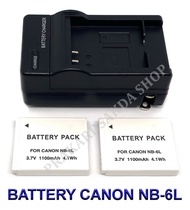 NB-6L \ NB6L แบตเตอรี่ \ แท่นชาร์จ \ แบตเตอรี่พร้อมแท่นชาร์จสำหรับกล้องแคนนอน Battery \ Charger \ Battery and Charger For Canon Powershot S120,SX510 HS,SX280 HS,SX500 IS,SX700,D20,S90,D30,ELPH 500,SX270,SX240,SX520 BY PRAKARDSAKDA SHOP