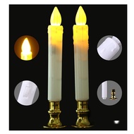 2Pcs Electric LED Candles Flameless Battery Candle Light For Wedding Party