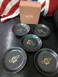 日本 橘吉 黑釉陶 收藏盤....絕版/一盤價