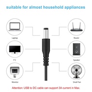 USB To DC Power Cable Universal USB To DC Jack Charging Cable Power Cord with Interchangeable Plug C