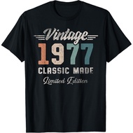 Men's cotton T-shirt Vintage 1977 48th Birthday Classic Car T-Shirt Fast Shipping