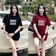T-shirt 3158 loose format with letter print (WIN WIN WIN) freesize 40-70kg top for men and women