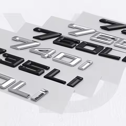 For BMW 735Li 740i 740Li 760i 760Li ABS Car Body Side Sticker Rear Trunk Emblem Badge Auto Exterior 