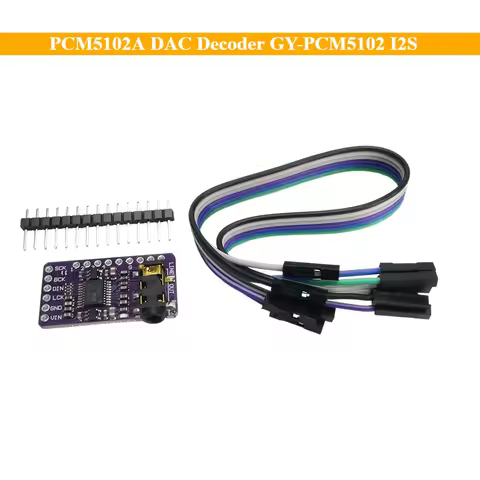 1Pcs I2S PCM5102A DAC Decoder GY-PCM5102 I2S Player Module for Raspberry Pi PHAT Format Board Digita
