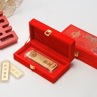 Storage Storage Gold Bar Box Flannel Storage Box Gift Box Comb Box Jewelry Packaging Box Jewelry Box