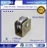 Roda Pagar 8 cm Super | Roda Besi As 8 cm | Roda Gerbang 8 cm Super Siku dan Bulat Termurah