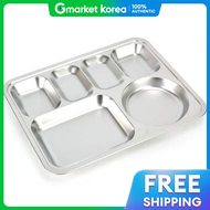 Stainless Steel Meal Tray Cafeteria Tray Serving Tray Divided Plate Fuji Square Childrens Meal