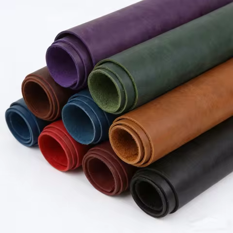 Crazy horse leather, handmade DIY leather, top layer cowhide, vegetable tanned leather, oil wax leat