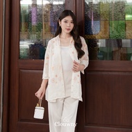 Clouwny Hanni Embroidery Shirt Korean Look Women's Top Cotton Blouse Women Korean Style