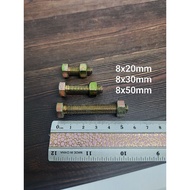 12 20mm, 30mm, 50mm key nut bolts
