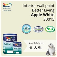 Dulux Interior Wall Paint - Apple White (30015) (Better Living) - 1L / 5L