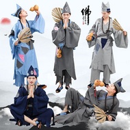 (Express delivery) Aggressive beggar costume/ Crazy Venerable Ji Gong uniform jigong monk costume