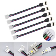 10Pcs 4Pin 5050 3528 LED RGB Strip Extension Connector Cable Wire Led Strip Extension Cables Clip Fo