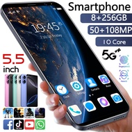 Handphone  5.5inch Screen Phone Murah 8GB+256GB Smartphone Android Mobile Phone