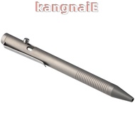 KANGNAI Ballpoint Pen, Grey Titanuim Alloy Pen, Easy Carry Bolt Action Pen Daily Use