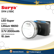 SENTER KEPALA SURYA SYH L155C / HEADLAMP SURYA SYH L155C / SENTER KEPALA SURYA SYH L155C CAHAYA PUTI