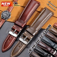 Oil Wax Genuine Leather Vintage Watch Strap 18mm 19mm 20mm 21mm 22mm Universal Watch Band Wrist Stra