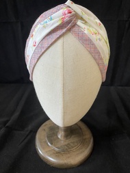 薰衣草花茶/雙色扭結髮帶/日本印花布