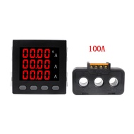 Three Phase LED Ammeter 96*96mm Digital Display Panel Meter With Current Transformer