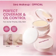 New Sea Makeup Acne Cover & Smooth two way cake sea makeup mocha frappe Compact Powder & Powder Foun
