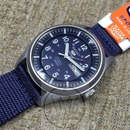 Seiko 5 Automatic Blue Nylon Strap Gents Military Sports Watch Made in Japan SNZG11J1  SNZG11   SNZG11J