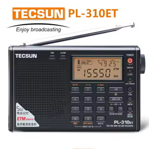 100% Brand Tecsun PL310ET PL-310ET Full Band Radio Digital Demodulator FM/AM/SW/MW/LW World Band Ste