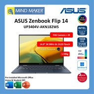 Asus ZenBook Flip 14 UP3404V-AKN182WS Notebook (PonderBlue) i7-1360P / Win11 Home / Office OPI / 16G
